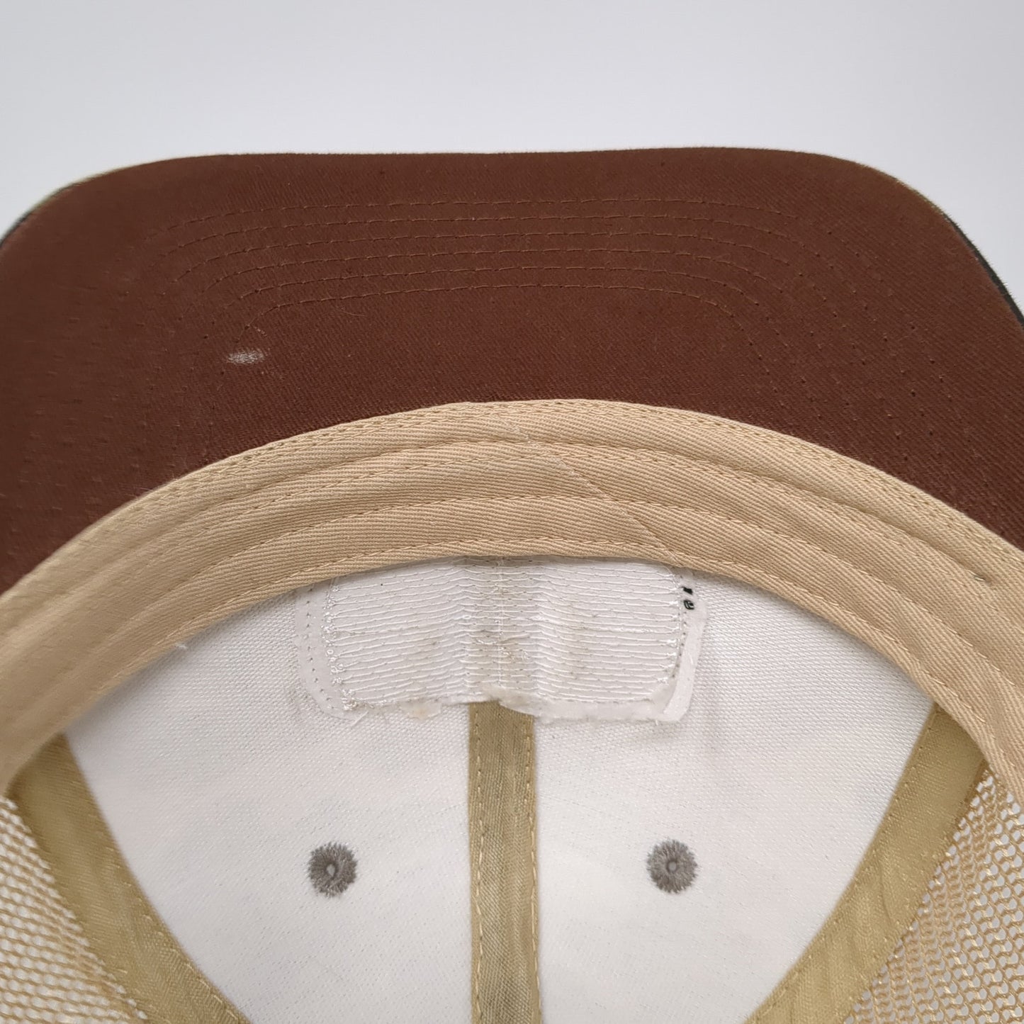 Hook Horn Leather Patch Snapback Trucker Hat Multi One Size Mesh Back