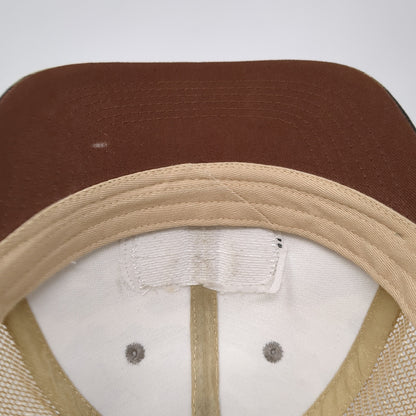 Hook Horn Leather Patch Snapback Trucker Hat Multi One Size Mesh Back