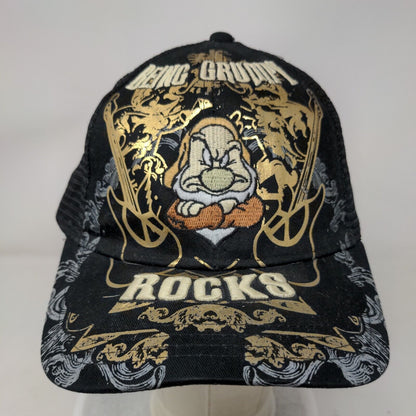 Being Grumpy Rocks Snapback Mesh Back Trucker Hat Black Adult Disney