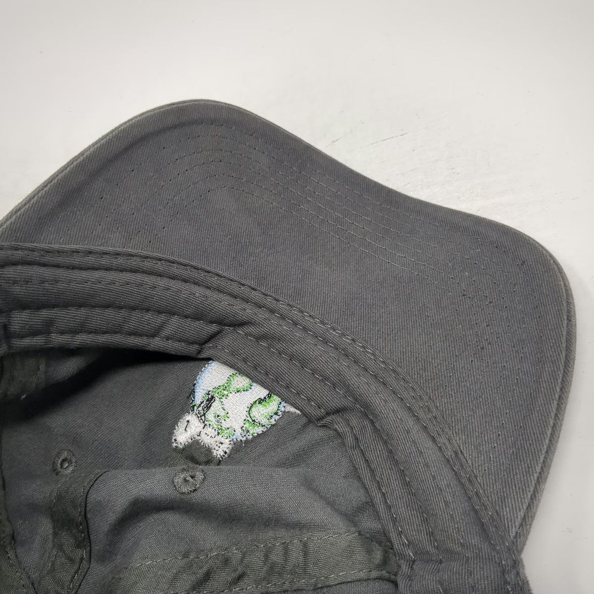 Peanuts Snoopy Keep It Green Earth Gray One Size Baseball Cap Hat Slideback