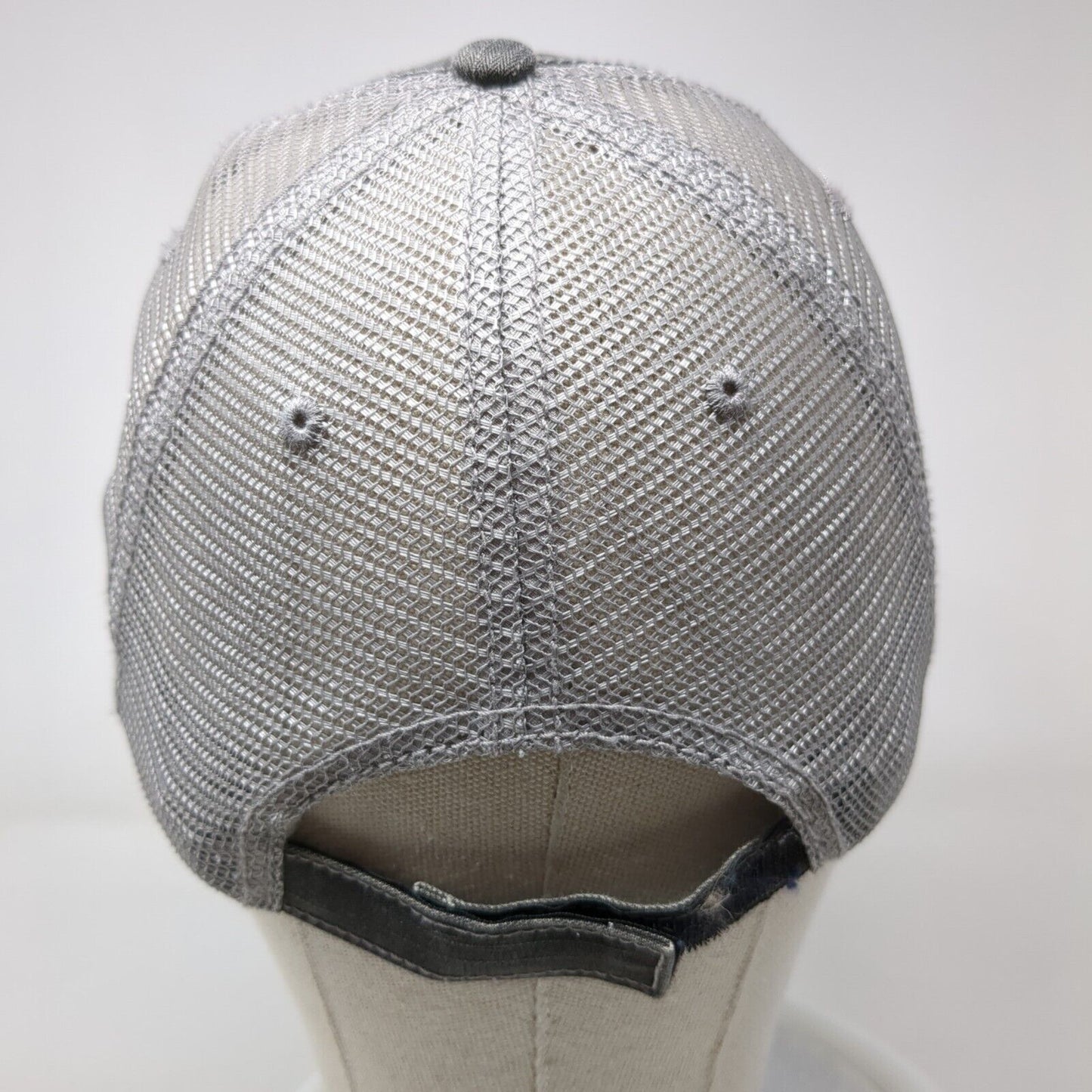 Codeworks Strapback Trucker Hat Gray One Size Adjustable Mesh Back Distressed