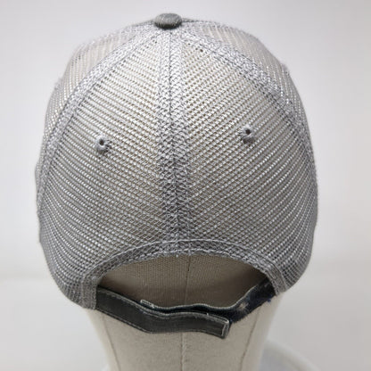 Codeworks Strapback Trucker Hat Gray One Size Adjustable Mesh Back Distressed
