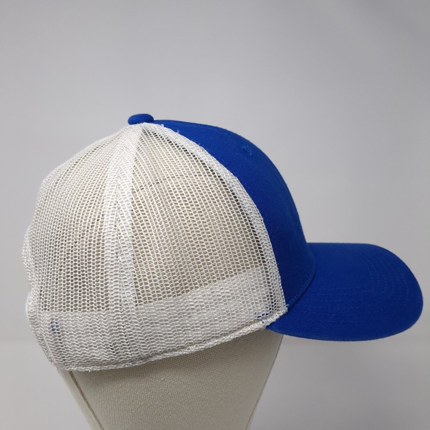St. Luke's Snapback Trucker Hat Blue One Size Adjustable Patch Mesh Back