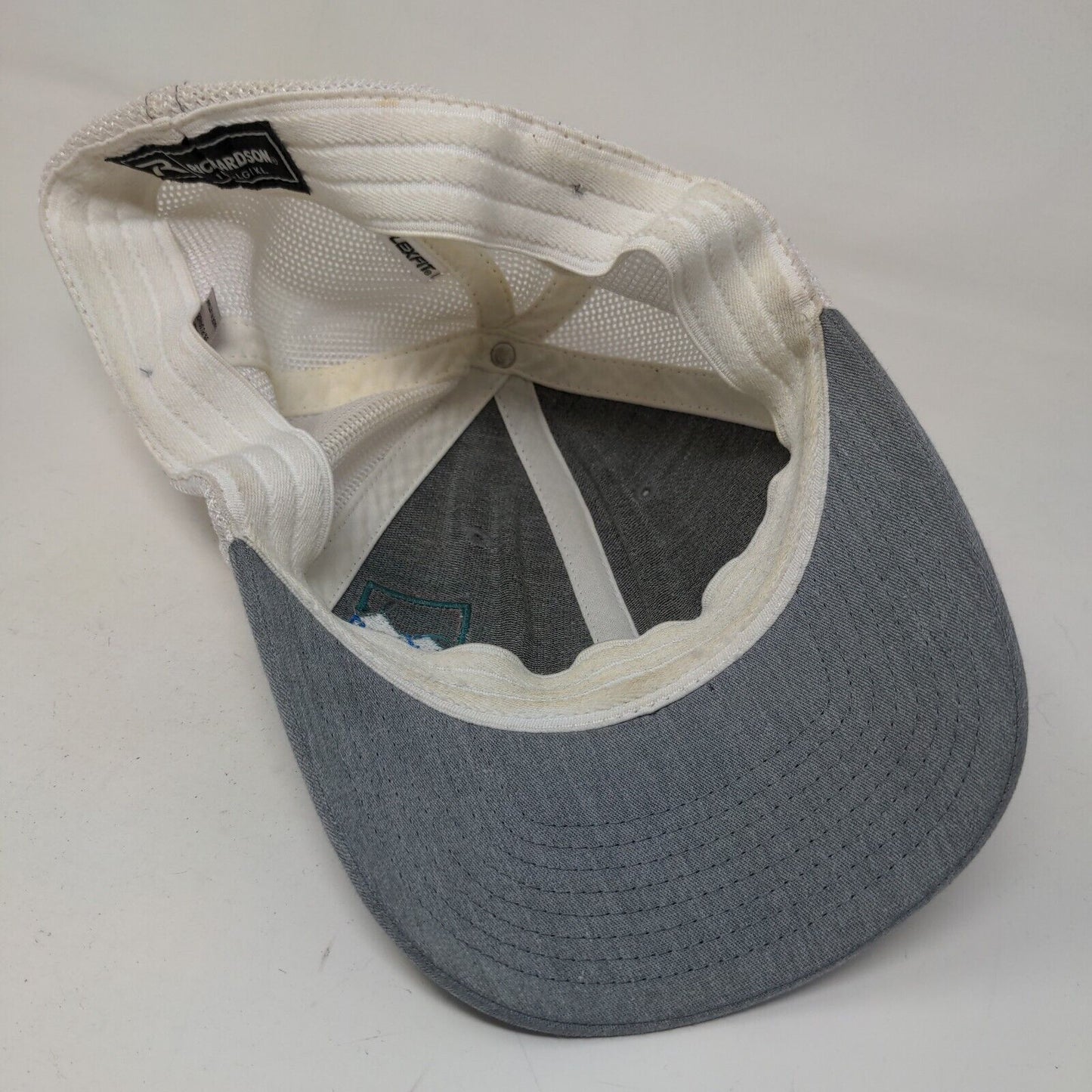 Richardson Men's Fitted Mesh Back Hat Gray Size L/XL Embroidered Mountain Life