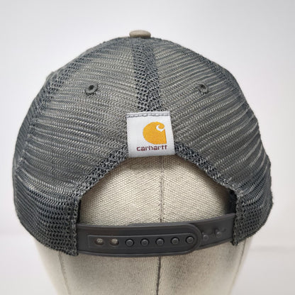 Carhartt Trucker Hat Gray Camouflage Mesh Back One Size Snapback Patch Hat