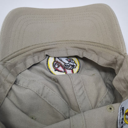 Buc-Ee's Slideback Baseball Cap Beige One Size Adjustable Embroidered 6 Panel