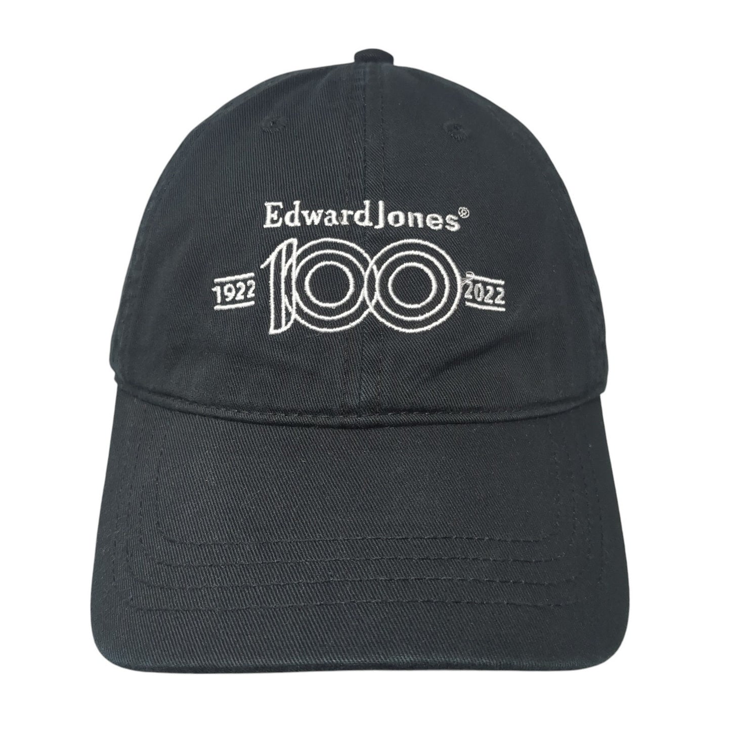 Edward Jones 100 Slideback Hat Black One Size Adjustable Embroidered
