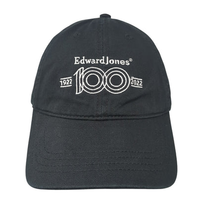 Edward Jones 100 Slideback Hat Black One Size Adjustable Embroidered