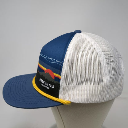 Deschutes Brewery Trucker Hat Blue One Size Rope Landscape Mesh Back Snapback
