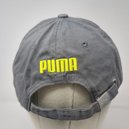 Puma Baseball Cap Gray One Size Leaping Cat Logo Cotton Slideback Buckle Hat