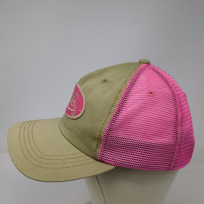 Von Dutch Trucker Hat Beige Pink One Size Mesh Snapback Patch Logo