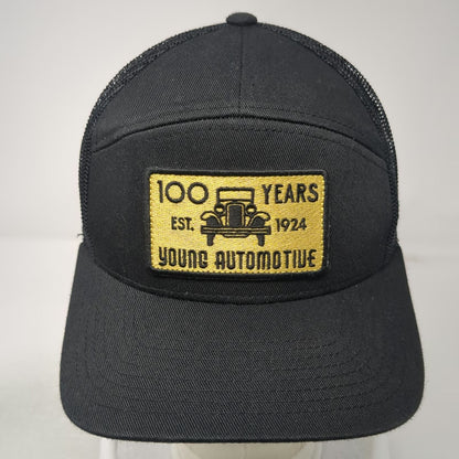 Young Powersports Trucker Hat Black One Size Mesh Back Snapback 100 Years Patch