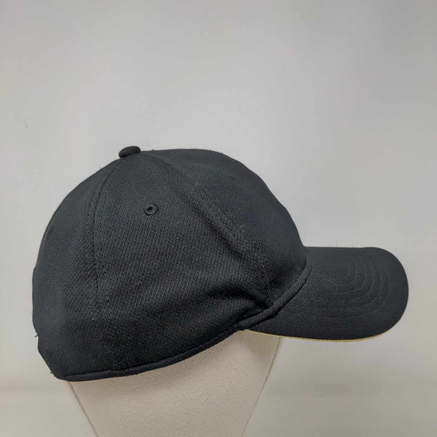 Athletic Works Snapback Hat Black One Size Adjustable Solid Blank
