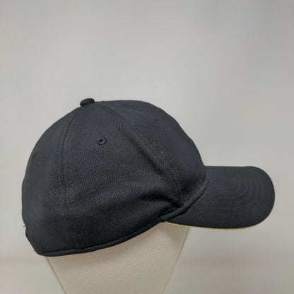 Athletic Works Snapback Hat Black One Size Adjustable Solid Blank