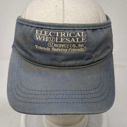 ADG Visor Blue One Size Strapback Cotton Electrical Wholesale Supply Hat Logo
