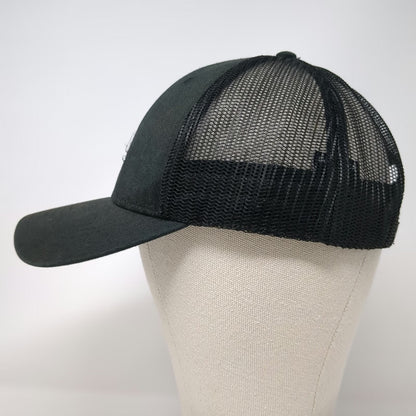 Quiksilver Trucker Hat Black One Size Mesh Snapback Mountain Wave Surf Logo