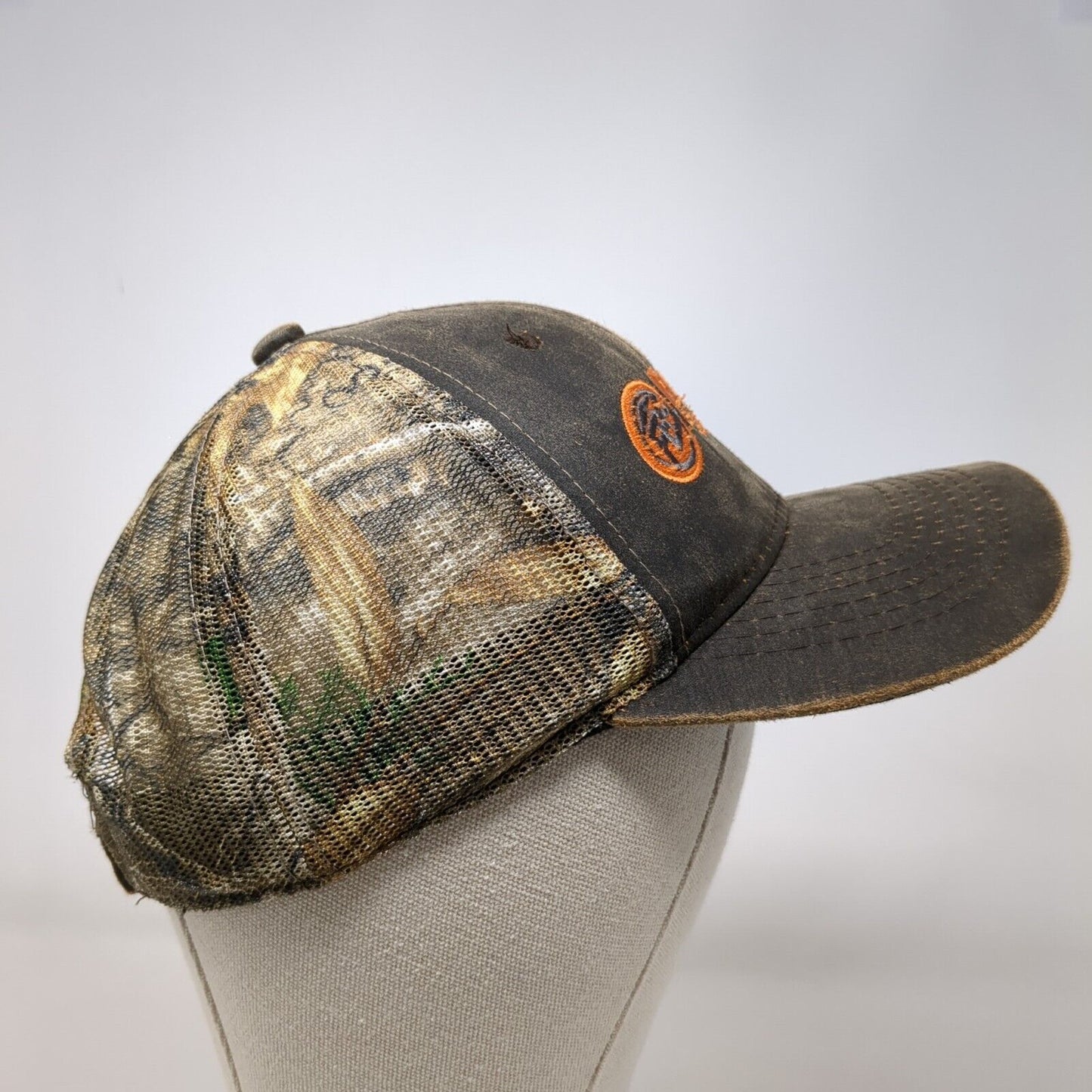 Franklin Building Supply Strapback Trucker Hat Camo One Size Mesh Back