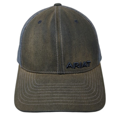 Ariat Trucker Hat Black One Size Mesh Back Snapback Flexfit 110 Curved Brim