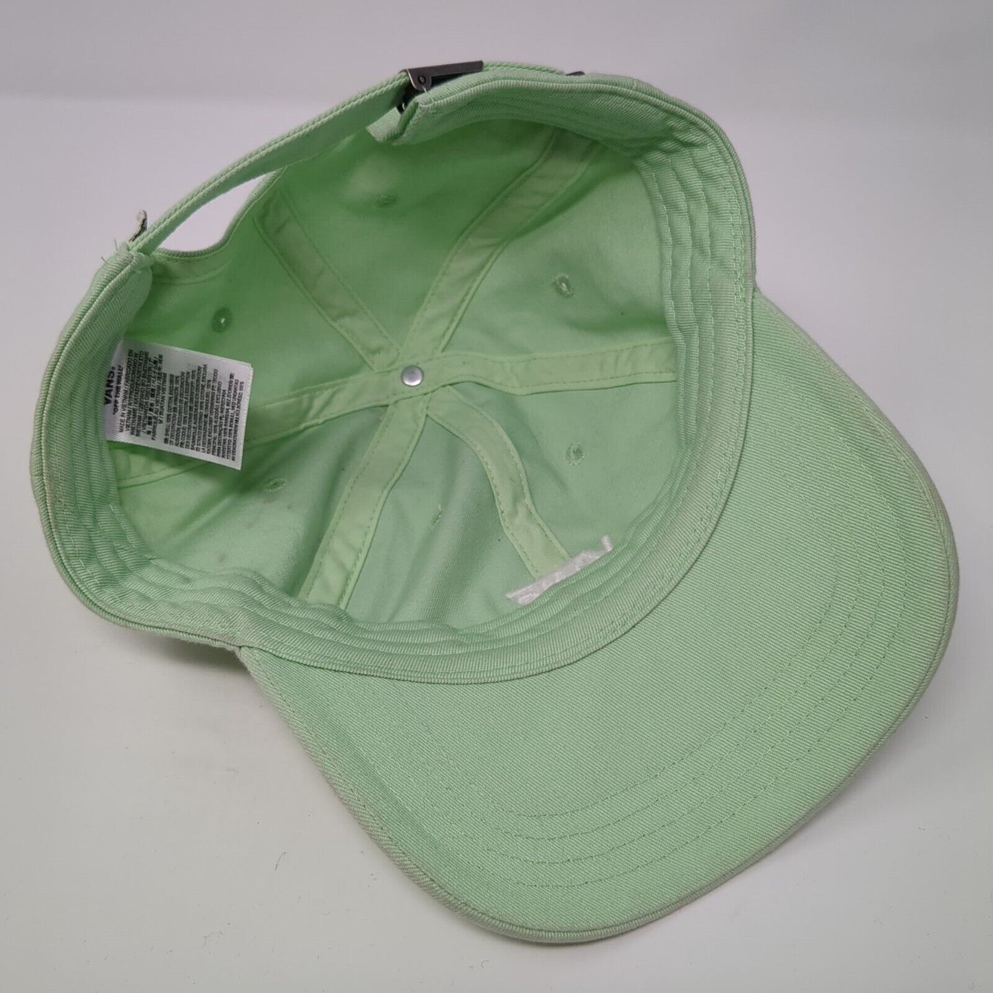 Vans Slideback Hat Green One Size Adjustable Embroidered Solid 6 Panel