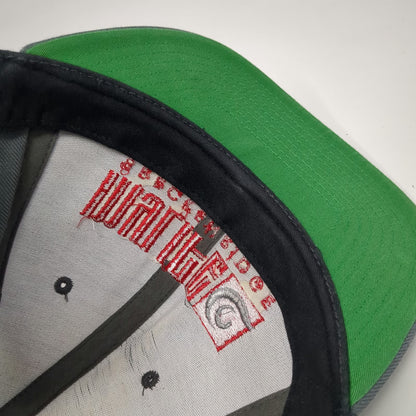 Yupoong Snapback Hat Gray One Size Breckenridge MyLife Logo Green Underbrim Wool