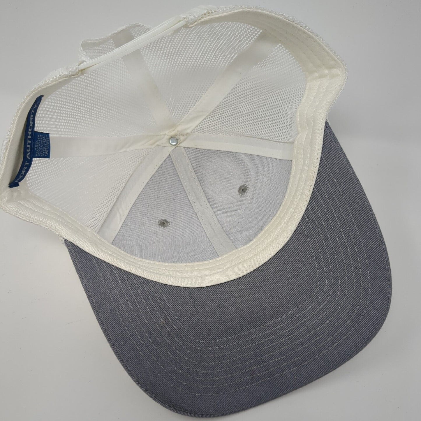 McIntyre Pastures Patch Snapback Trucker Hat Gray One Size Mesh Back