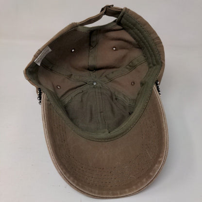 Unbranded Slideback Hat Tan One Size Adjustable Bling Rhinestone 6 Panel