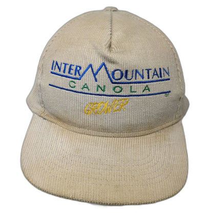Sportcap 5 Panel Beige One Size Corduroy Intermountain Canola Grower Logo Hat