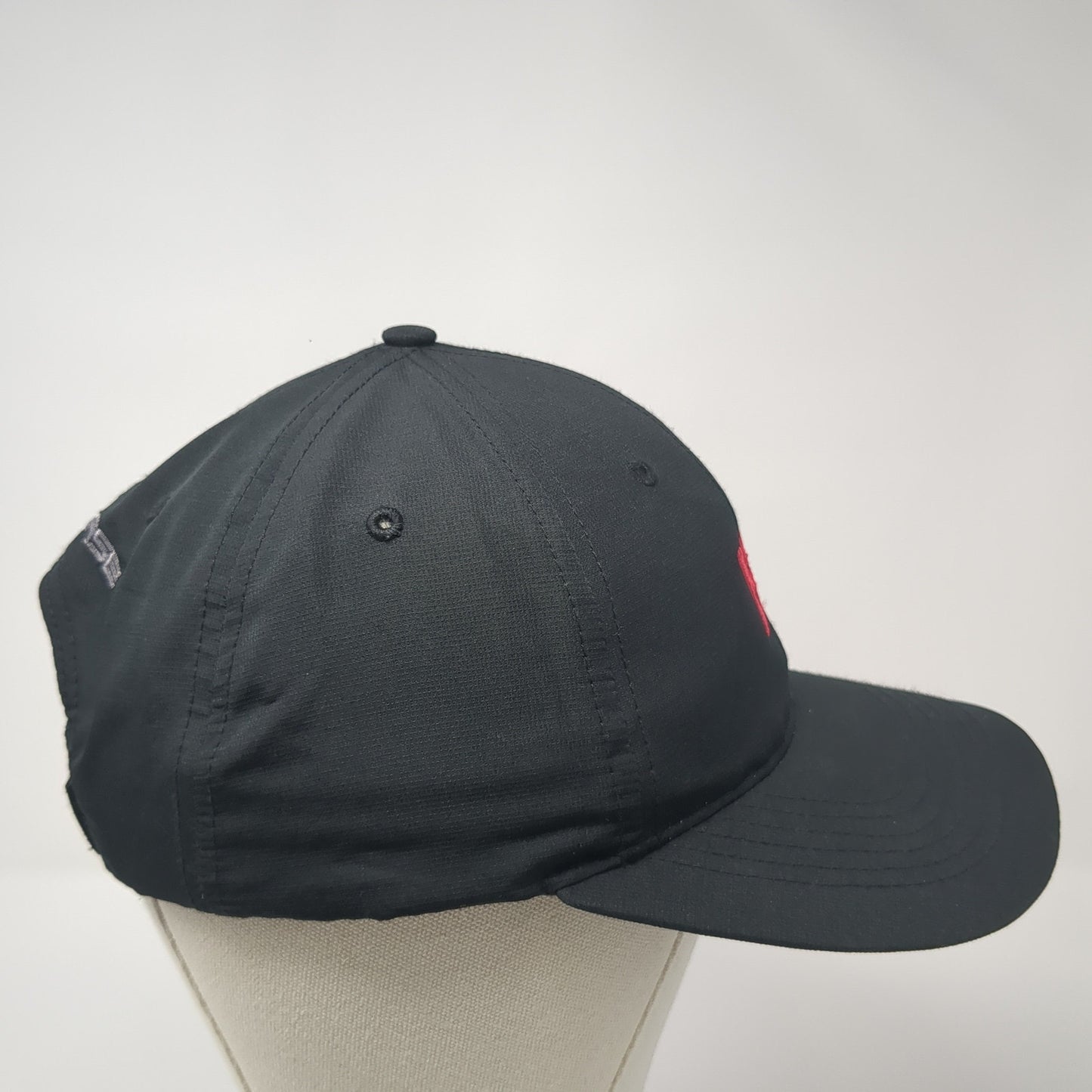 Backbase Logo Strapback Hat Black One Size Adjustable Embroidered
