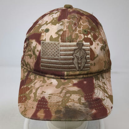 Kryptek Baseball Cap One Size Brown Green Beige Camo Spartan American Flag Hat