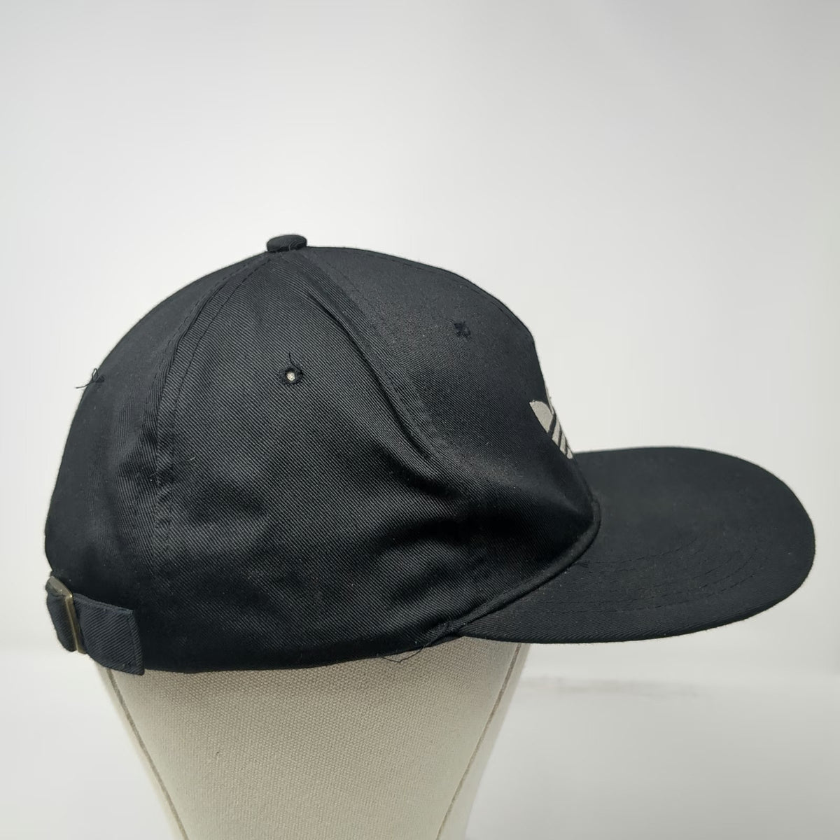 Adidas Baseball Cap Black White One Size Embroidered Trefoil Logo Adjustable Hat