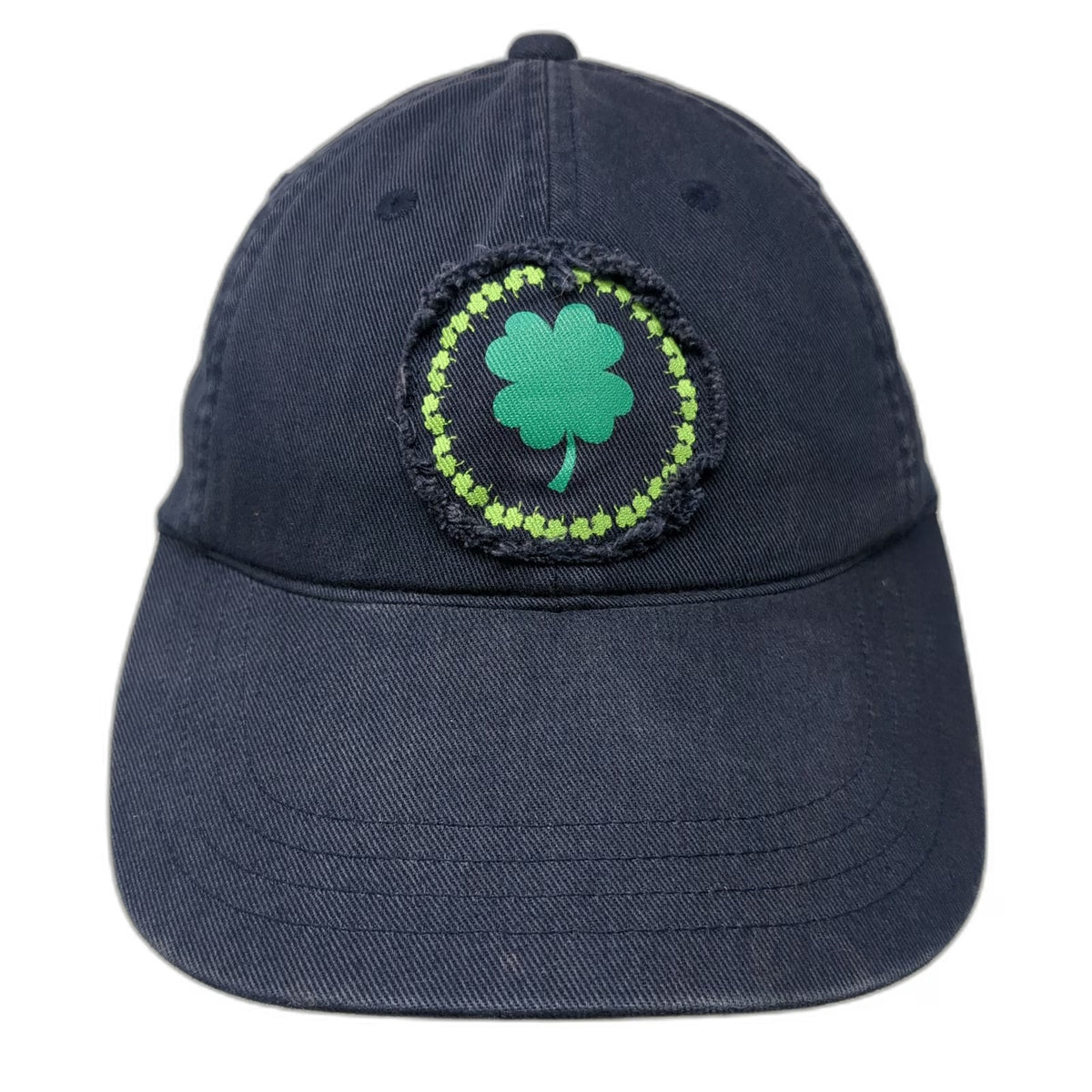 Old Navy Baseball Cap Blue Green One Size Shamrock Patch Cotton Strapback Hat