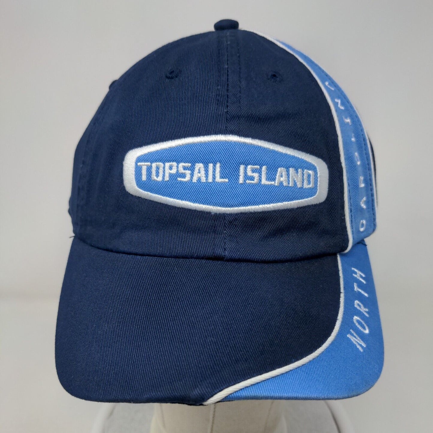 Topsail Island North Carolina NC Strapback Hat Blue OSFA Embroidered