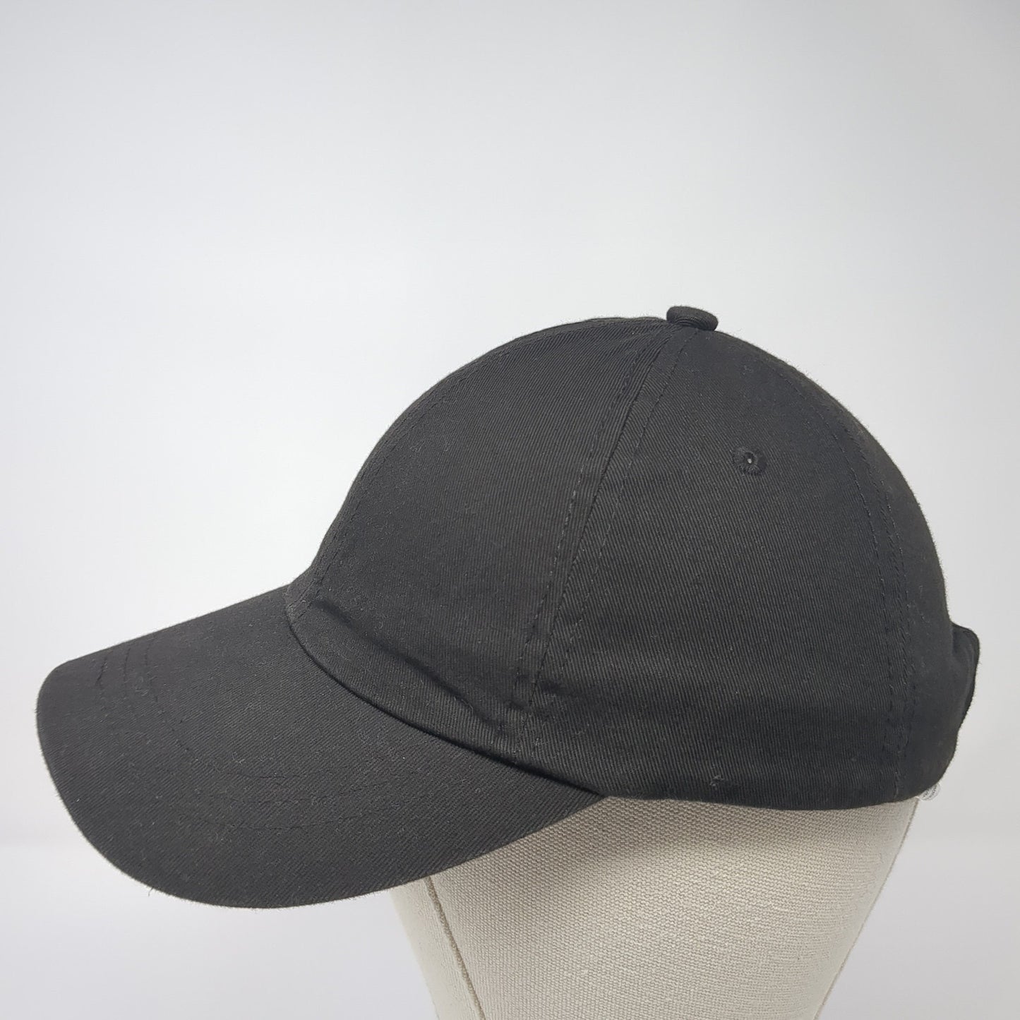Unbranded Strapback Hat Solid Black One Size Solid Outdoor Adjustable