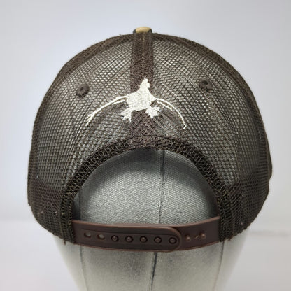 Rig'Em Right Trucker Hat Beige One Size Camo Mesh Snapback Duck Outdoors Logo