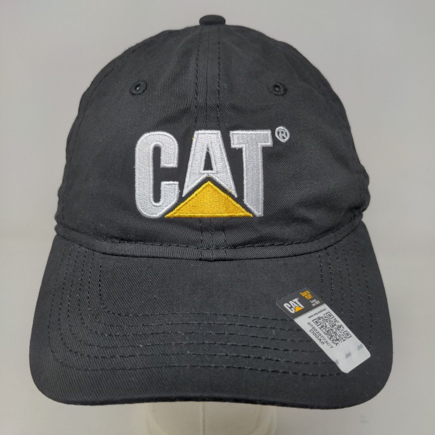 CAT Caterpillar Men's Strapback Hat Black Adjustable Embroidered Logo