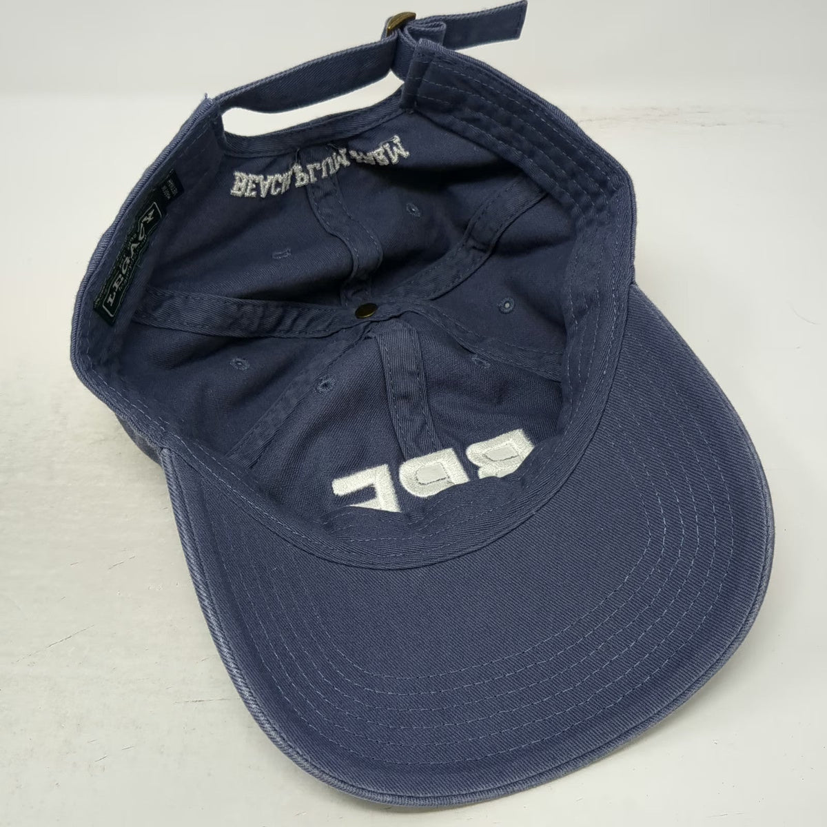 Legacy Baseball Cap Blue One Size BPF Beach Plum Farm Slideback Cotton Hat