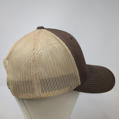 Richardson Trucker Hat Brown Beige One Size Full Draw Deer Antler Mesh Snapback