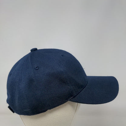 Unbranded Strapback Hat Blue One Size Adjustable Solid 6 Panel Blank