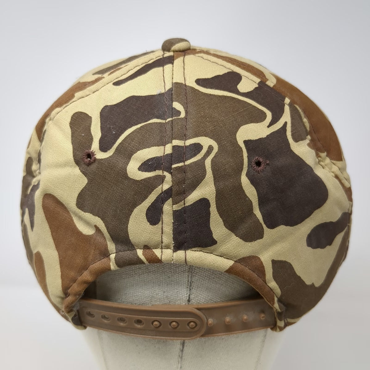 Dorfman Pacific 5 Panel Hat Beige Brown Green Camo One Size Ducks Unlimited 1986