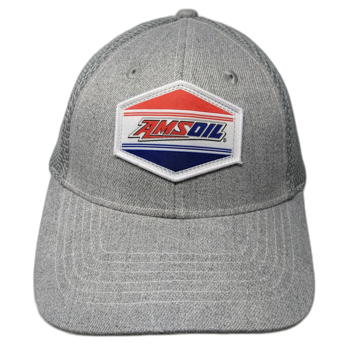 Amsoil Synthetic Lubricants Logo Gray One Size Trucker Hat Mesh Snapback