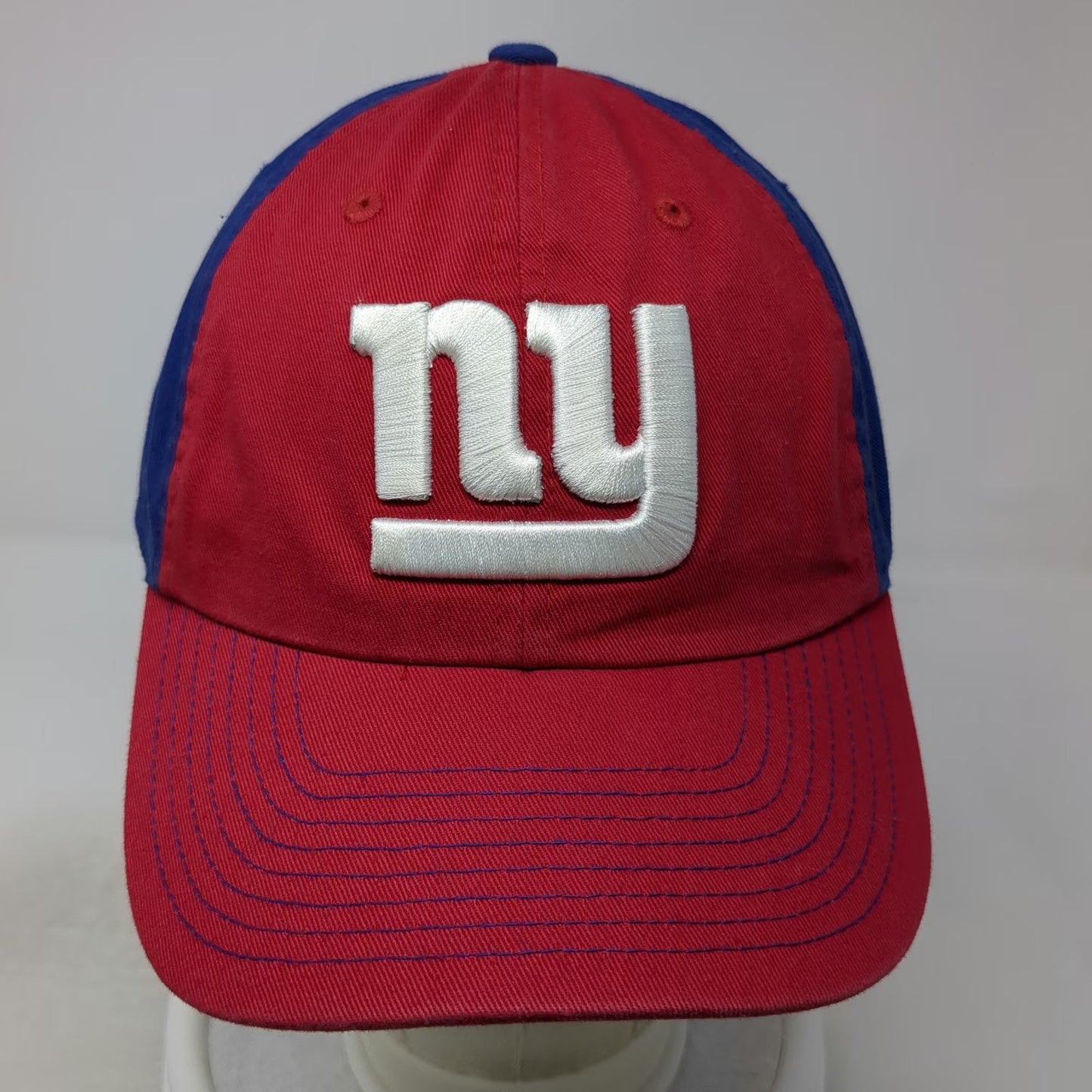NFL Team Apparel NY Giants Baseball Cap Hat Red Blue White One Size Slideback
