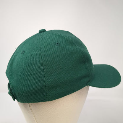 Green Baseball Cap One Size Happy St Pat's Day Shamrock Sequin Holiday White Hat