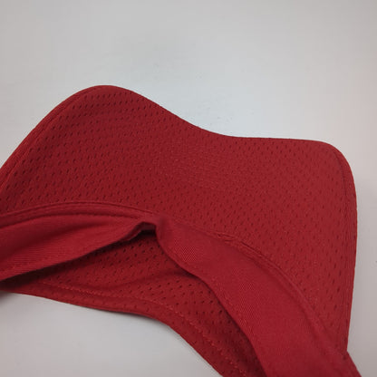 Augusta Sportswear Strapback Visor Hat Red One Size Solid Blank Outdoor