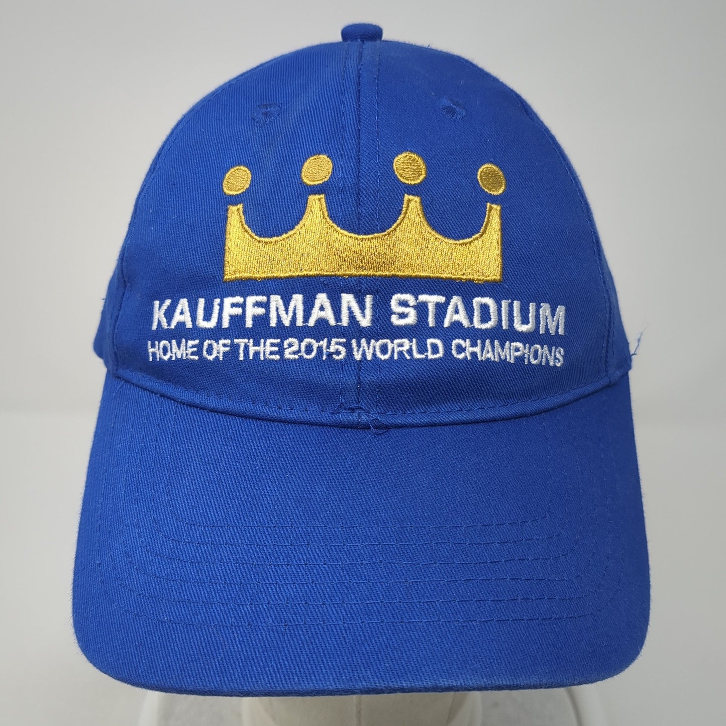 Kauffman Stadium Home of The 2015 Worlds Champions Baseball Cap Blue One Size
