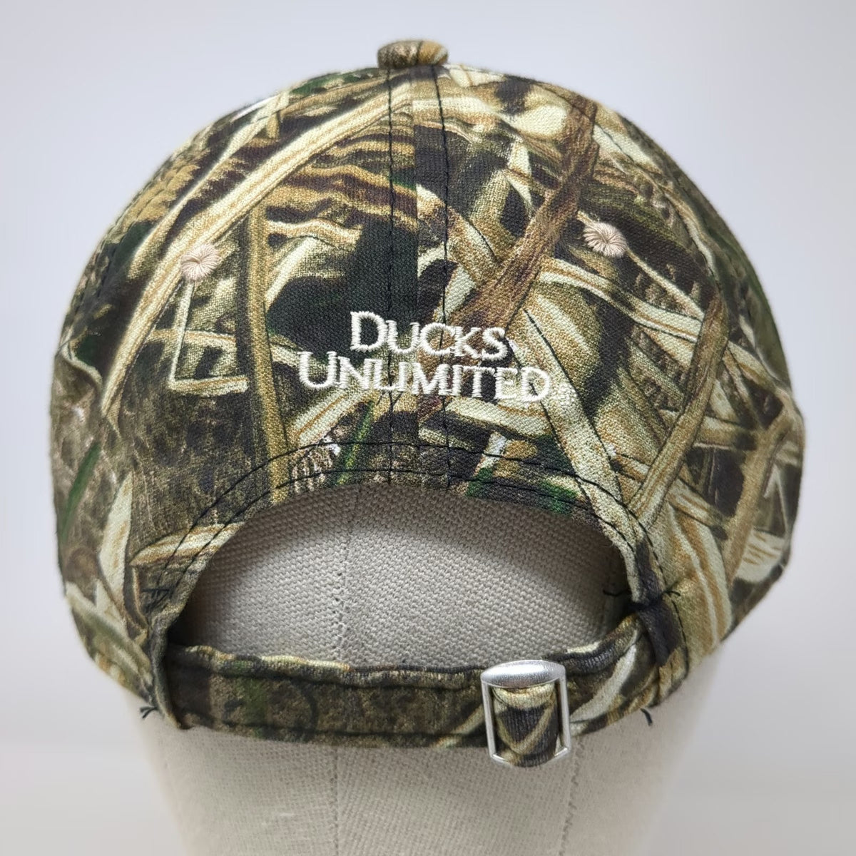 Ducks Unlimited Green Baseball Cap One Size Camo Duck Logo Slideback Hat
