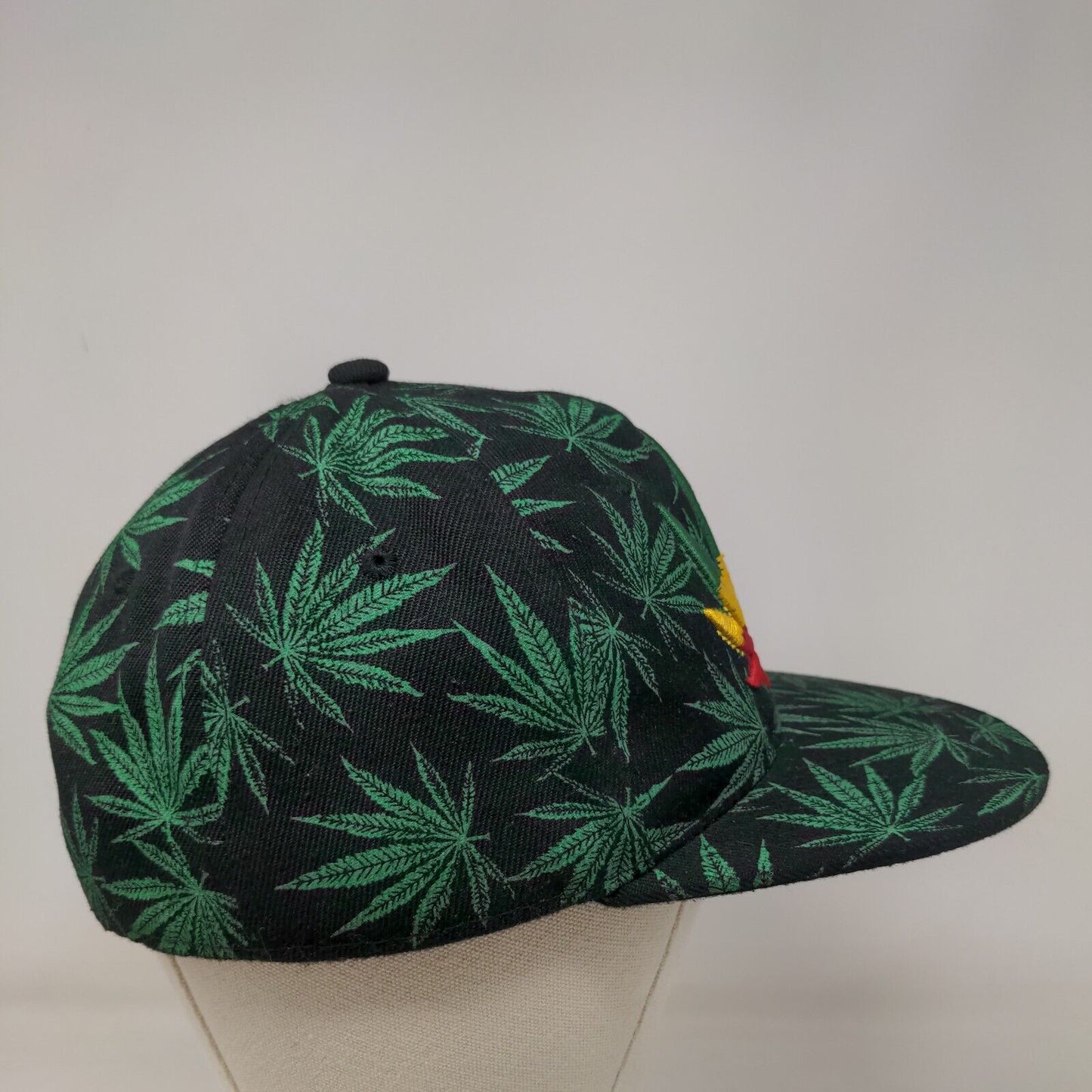 Marijuana Cannabis Weed Snapback Hat Multi One Size Embroidered Adjustable