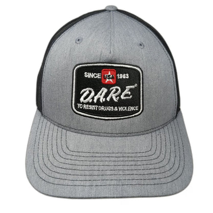 Richardson Trucker Hat Gray One Size D.A.R.E. Resist Drugs Violence Snapback