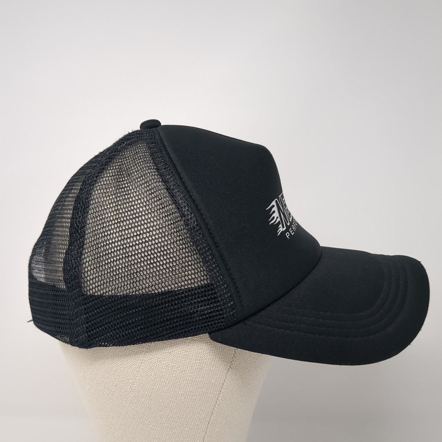 Melling Performance Snapback Trucker Hat Black One Size Mesh Back