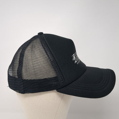 Melling Performance Snapback Trucker Hat Black One Size Mesh Back