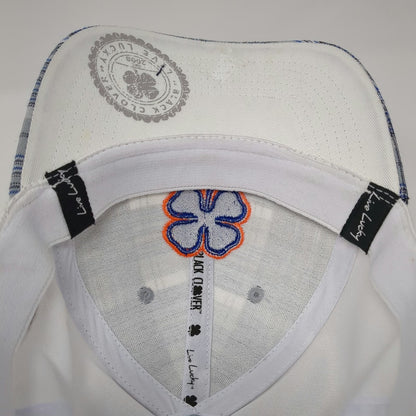Black Clover Baseball Cap White M Plaid Live Lucky Boise State Broncos Hat